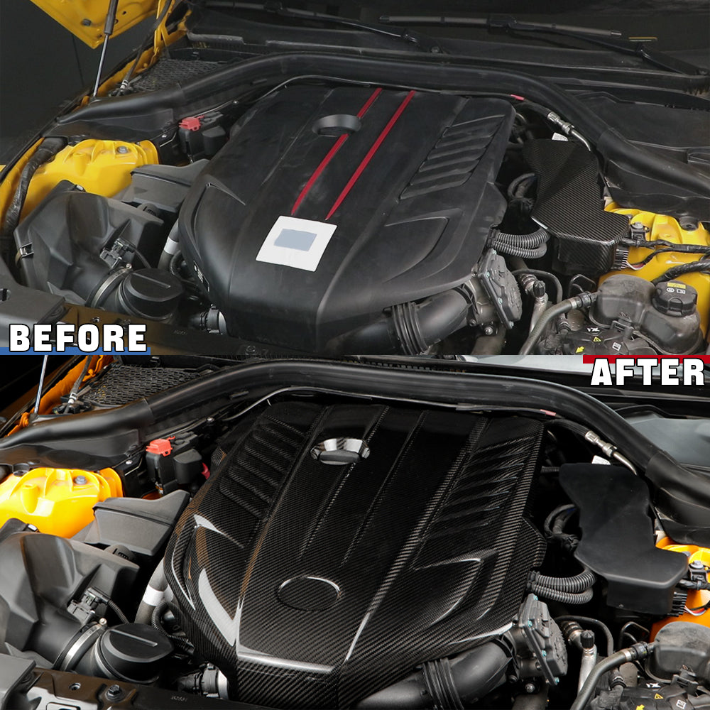 Dry Carbon Fiber Engine Hood Cover Replacement Fit For Toyota Supra A90 MK5