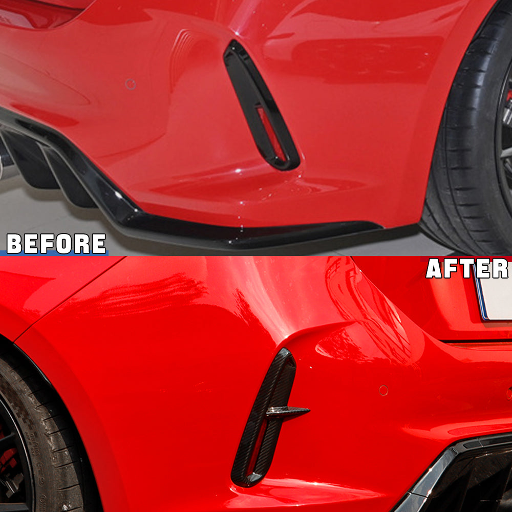 2pcs Carbon Fiber Rear Bumper Diffuser Spoiler for Honda Civic 11th Type R FL5