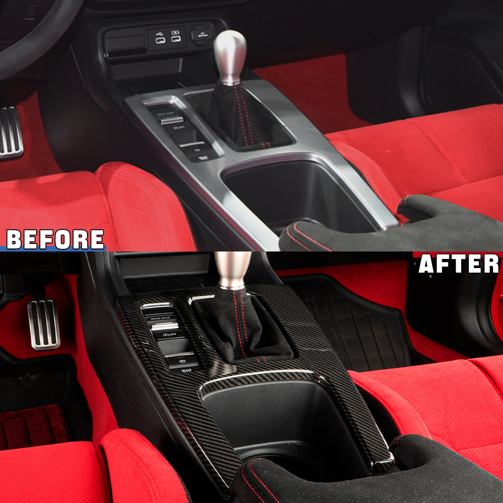 Real Carbon Fiber Gear Shift Panel Cover Trim For Honda 11th Type R FL5 (LHD)