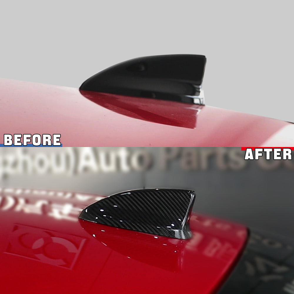 1pcs Real Carbon Fiber Shark Fin Antenna Cover For Honda 11th Civic Type R FL5