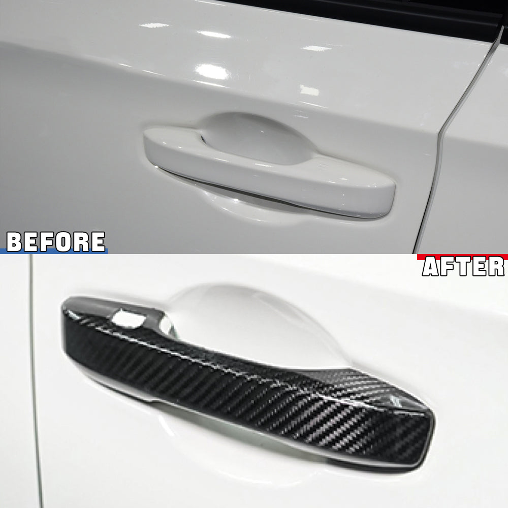 4pcs Matte Carbon Fiber Door Handle Cover Trims For 11th Civic Type R FL5 2023+