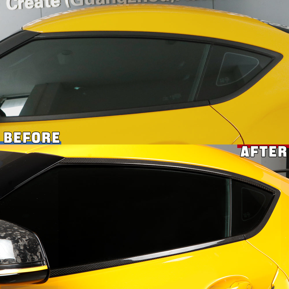 6pcs Dry Carbon Fiber Window Molding Trim For Toyota Supra MK5 A90 2019-2025