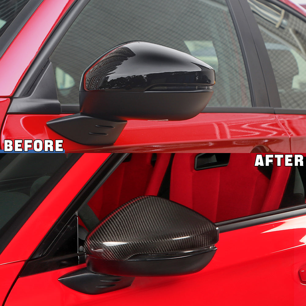 2pcs Vehicle side view mirror covers Carbon Fiber Rear View Mirror Cover Trim for Honda 11th Civic FL5 Type R