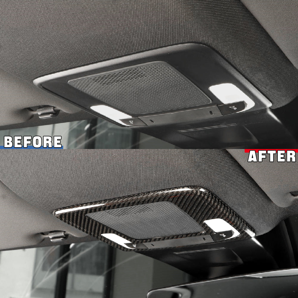 1pcs Real Carbon Fiber Reading Light Lamp Panel Cover For Honda Civic FL5 2023+