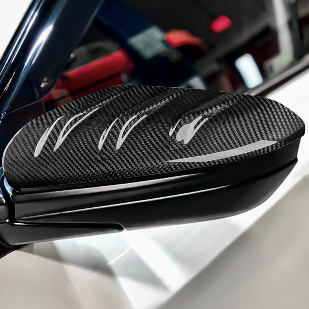 2pcs Carbon Fiber Rearview Mirror Cover Caps for Honda 10th Civic Type R FK8