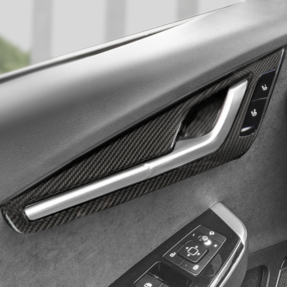 4pcs Real Carbon Fiber Inner Door Protective Cover for Kia EV6(LHD)