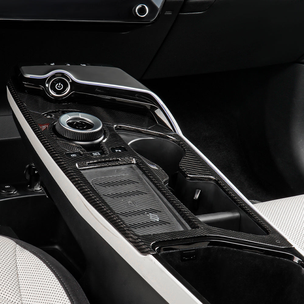 1pcs real carbon fiber center console cover for Kia EV6 GT Line 2022+ (LHD)