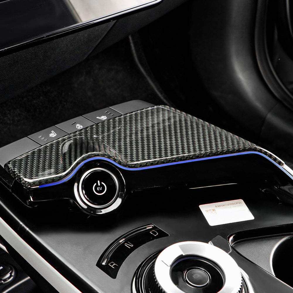 For KIA EV6 2021+ Real Carbon Fiber Central Control Panel Cover Trim (LHD)