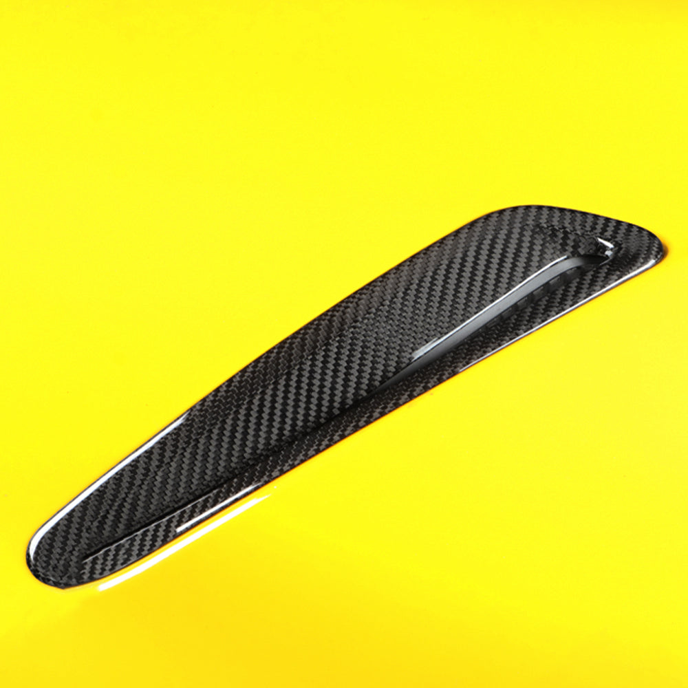 2pcs Real Carbon Fiber Hood Air Vent Trim Cover For Toyota Supra MK5 A90 2019+
