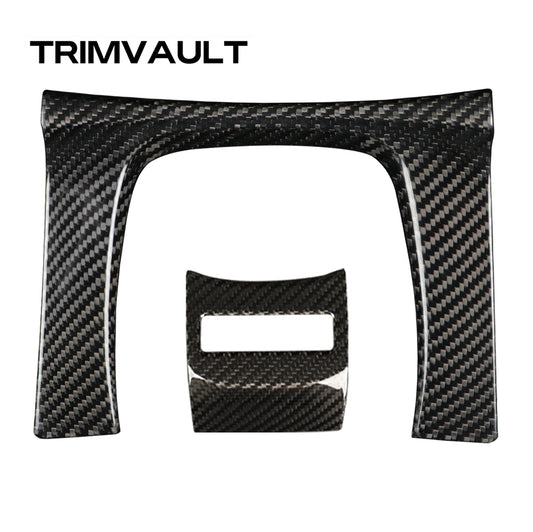 Gloss Carbon Fiber Gear Shift Panel Trim Cover Fit For Honda Civic Type R FK8