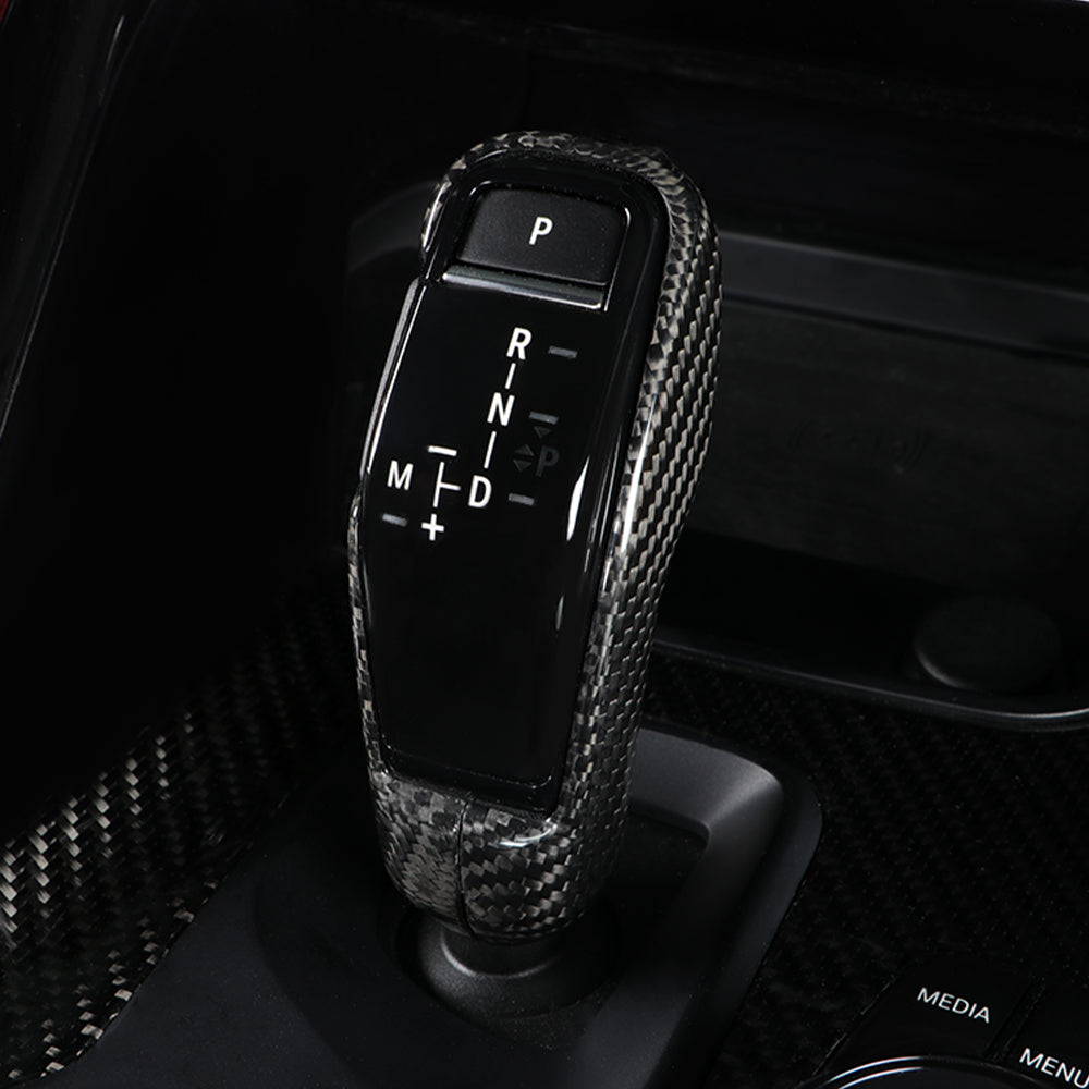 1pcs Real Carbon Fiber Gear Shift Knob Cover Trim Fit For GR Supra MK5 A90 2019+