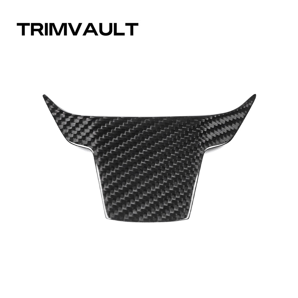 Gloss Carbon Fiber Steering Wheel Panel Trim Cover For Honda Civic Type R FK8