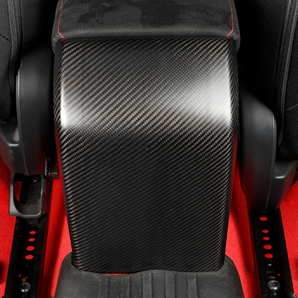 Carbon Fiber Armrest Rear Kick Protection Cover Trim For 11th Gen Type R FL5