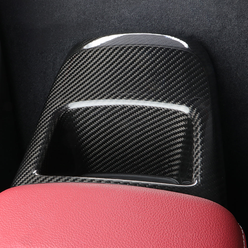 1pcs Dry Carbon Fiber Armrest Storage Box Cover Fit For GR Supra MK5 A90 2019+