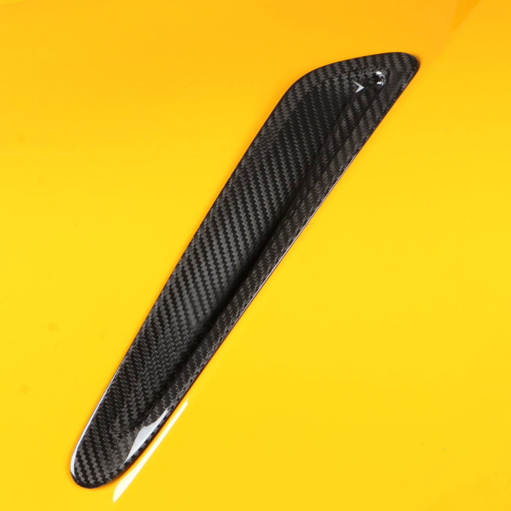2pcs Real Carbon Fiber Hood Air Vent Trim Cover For Toyota Supra MK5 A90 2019+