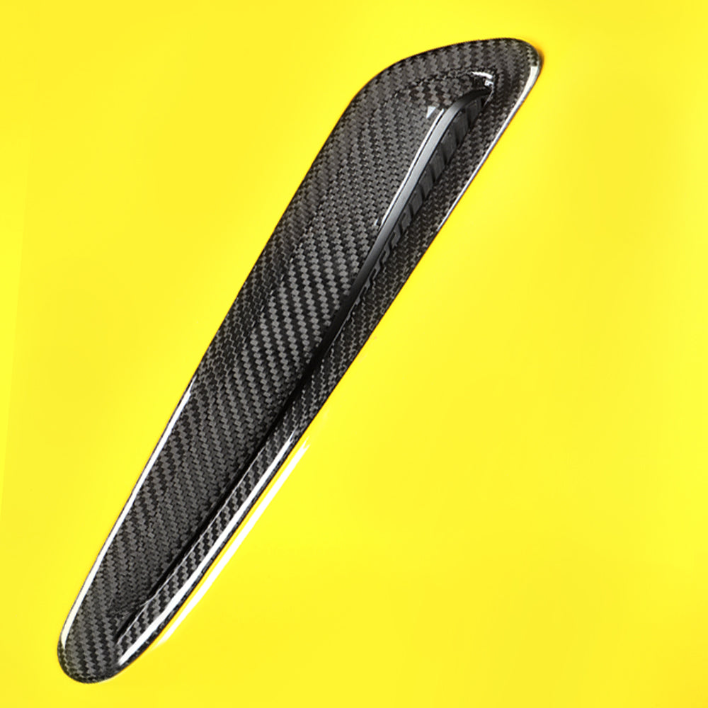 2pcs Real Carbon Fiber Hood Air Vent Trim Cover For Toyota Supra MK5 A90 2019+