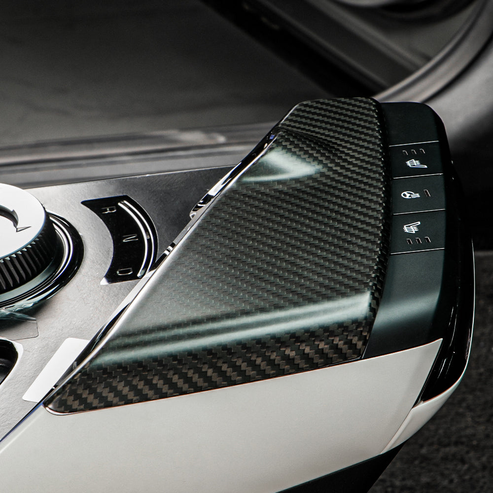 For KIA EV6 2021+ Real Carbon Fiber Central Control Panel Cover Trim (LHD)
