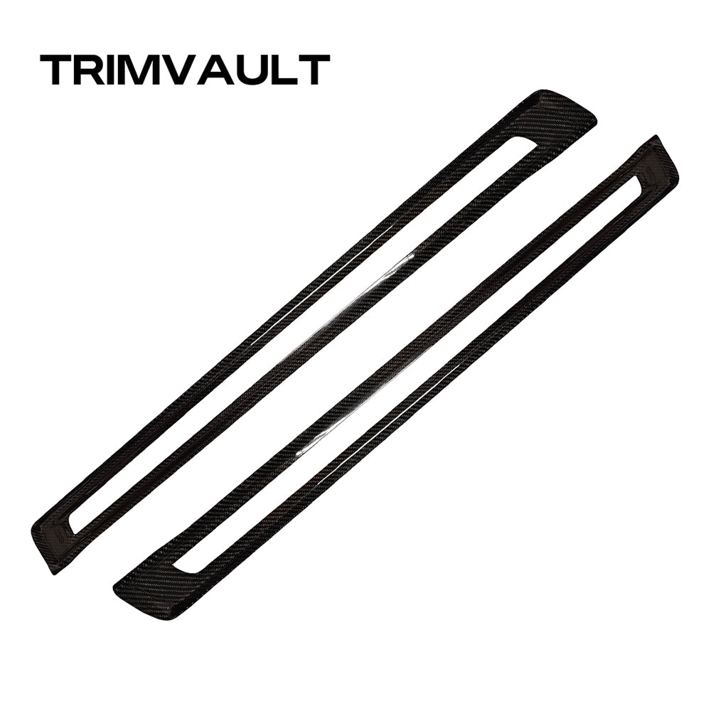 2pcs Real Carbon Fiber Door Sill Panel Cover Trim Fit BMW M2 G87 2023-2024