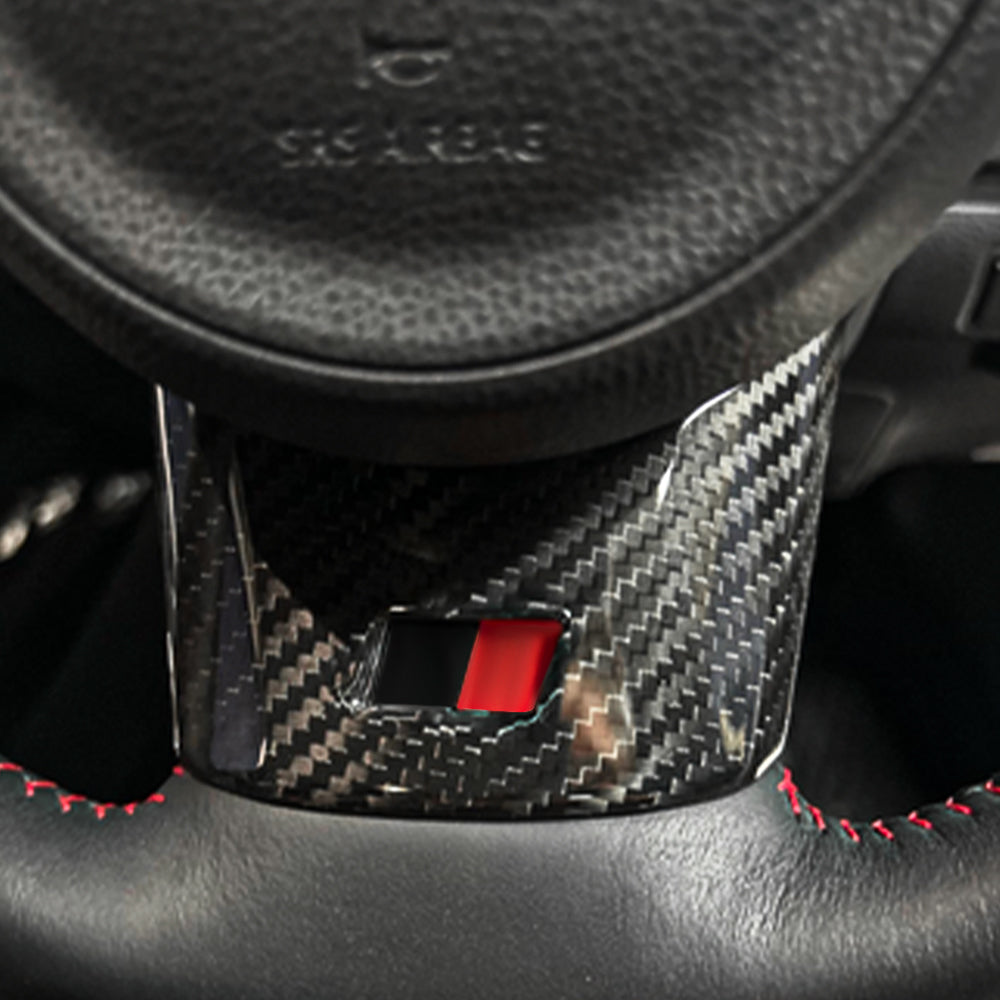 3pcs GLoss Carbon Fiber Steering Wheel Panel Cover Fit For Toyota GR Yaris 2021+