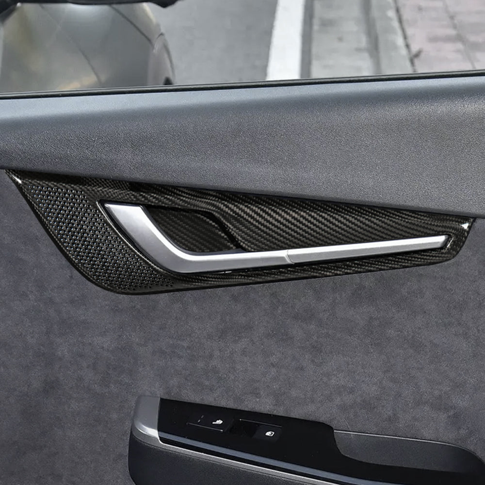 4pcs Real Carbon Fiber Inner Door Protective Cover for Kia EV6(LHD)
