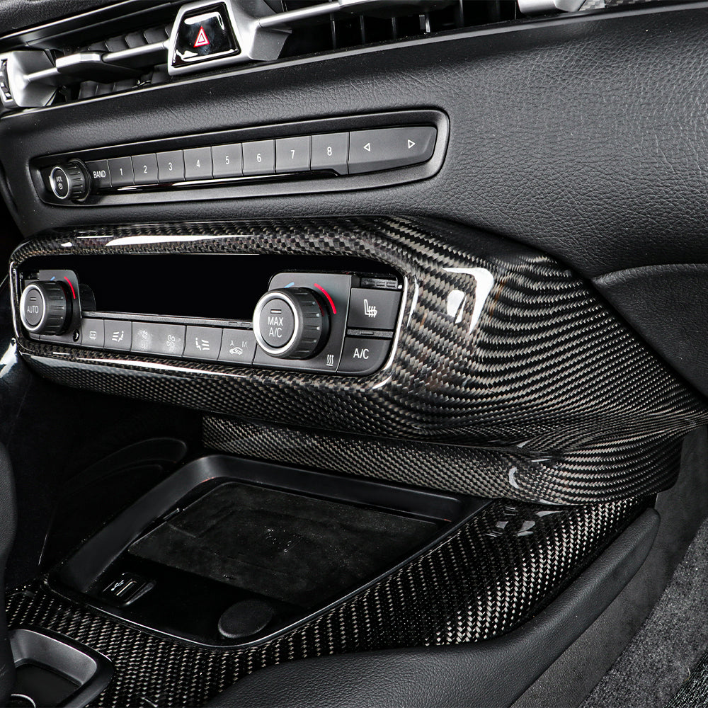 Dry Carbon Fiber Air Conditioner Switch Panel Cover Trim Fit Supra A90 MK5(LHD)