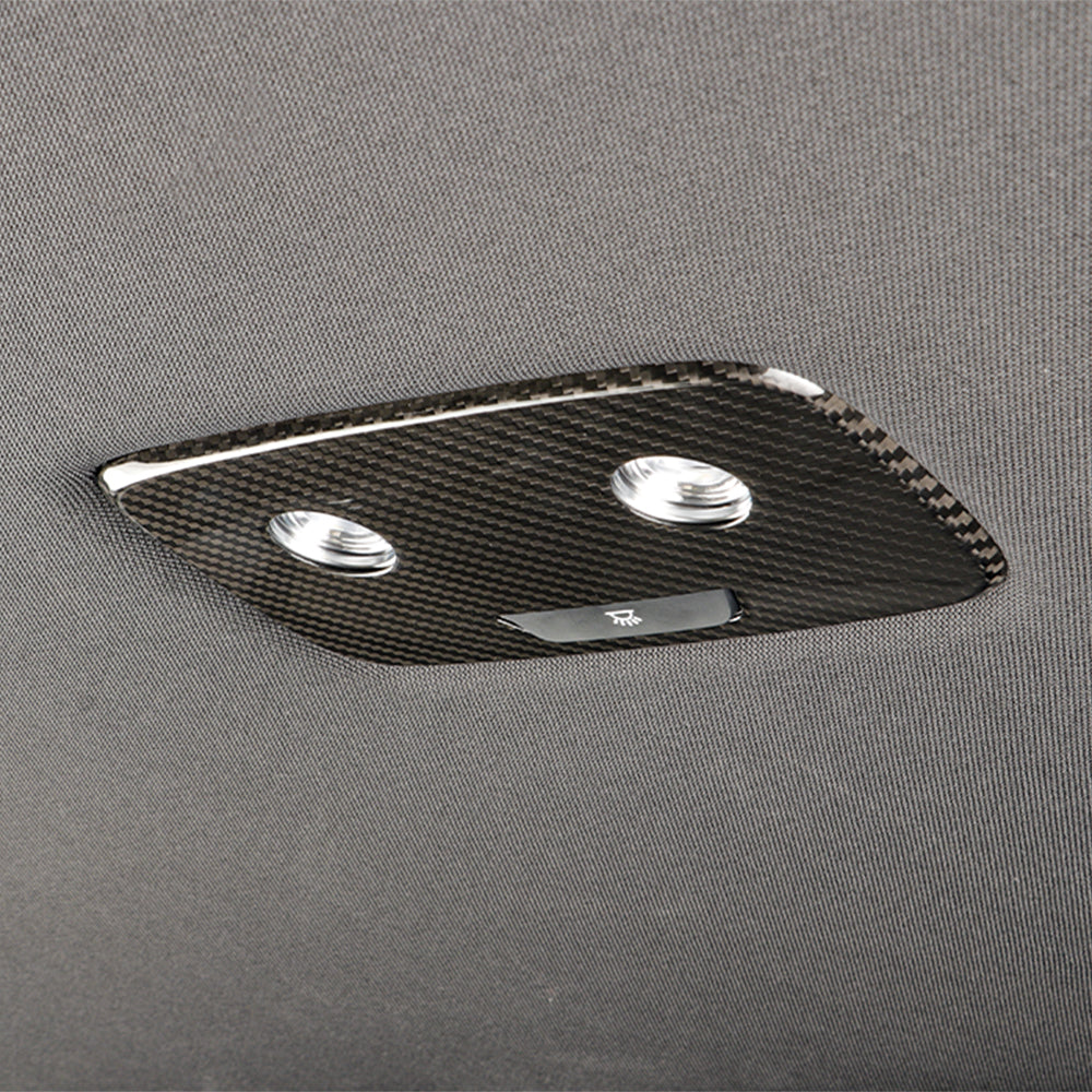 Real Carbon Fiber Rear Reading Light Panel Cover Trim For KIA EV6/GT/GT Line