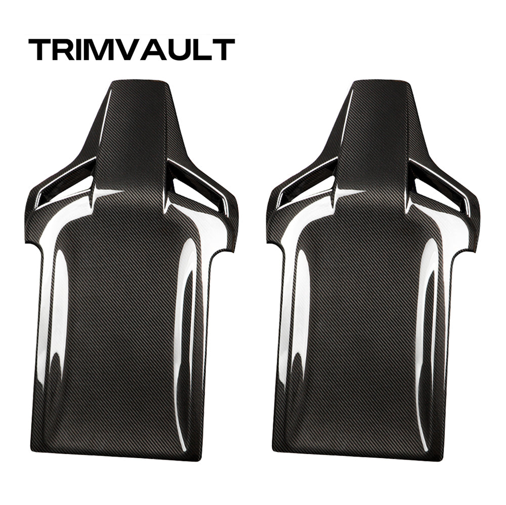 2pcs Carbon Fiber Car Seat Backrest Cover Trim Fit for Honda Civic Type R FK8