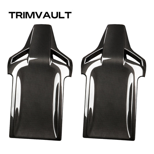 2pcs Carbon Fiber Car Seat Backrest Cover Trim Fit for Honda Civic Type R FK8