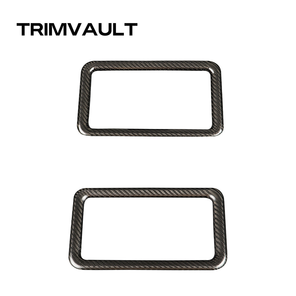 Real Carbon Fiber Rear Cup Holder Frame Cover Trim For Kia EV6 GT GT Line(2021+)
