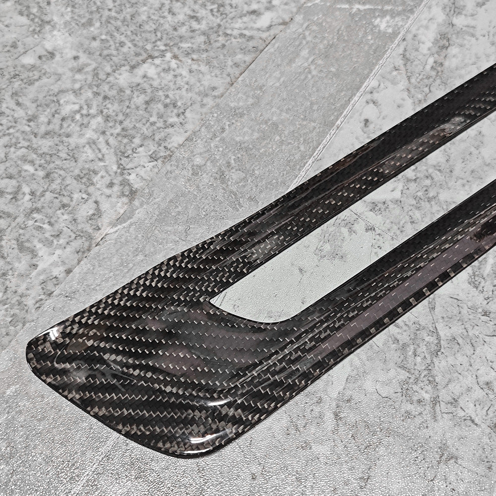2pcs Real Carbon Fiber Door Sill Panel Cover Trim Fit BMW M2 G87 2023-2024