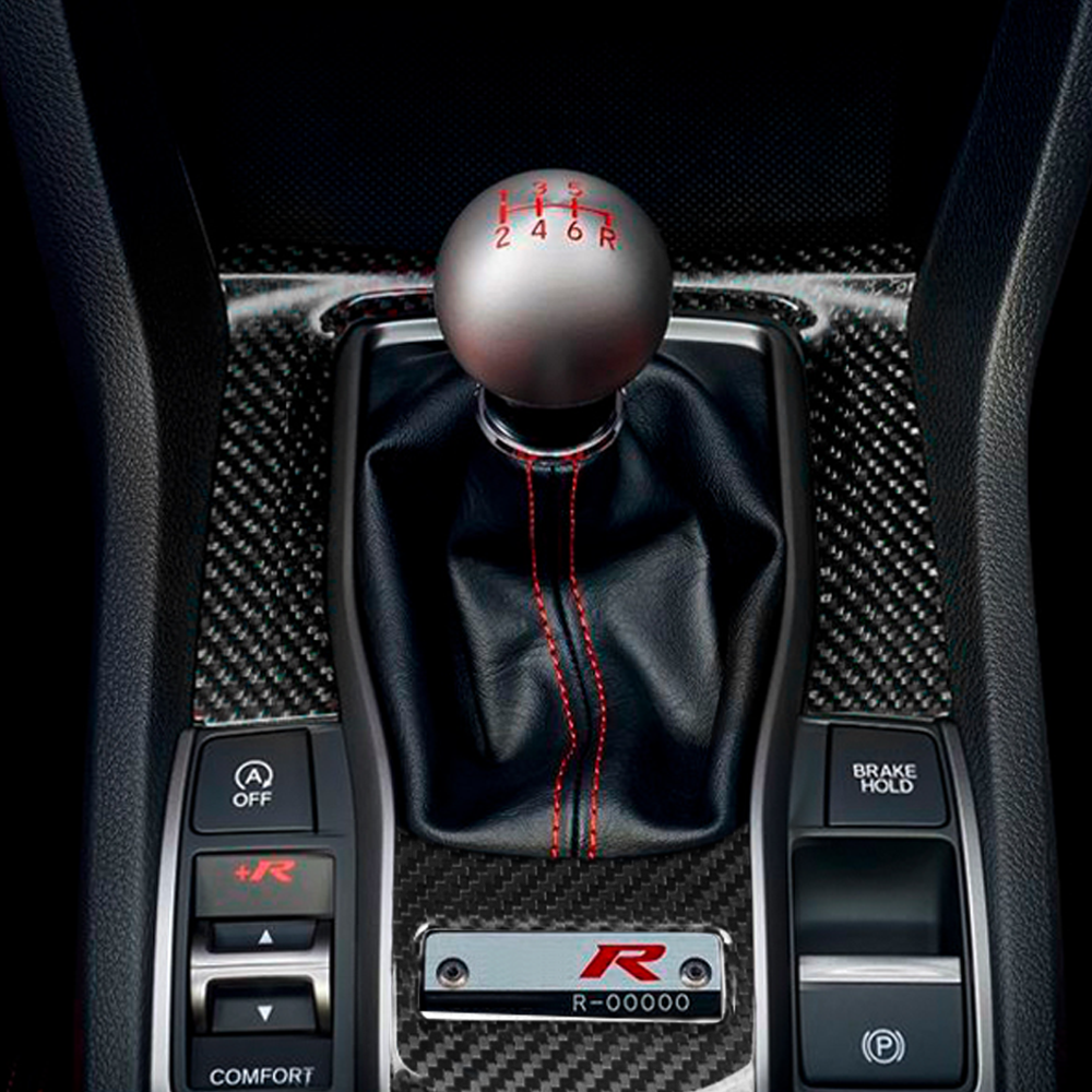 Gloss Carbon Fiber Gear Shift Panel Trim Cover Fit For Honda Civic Type R FK8