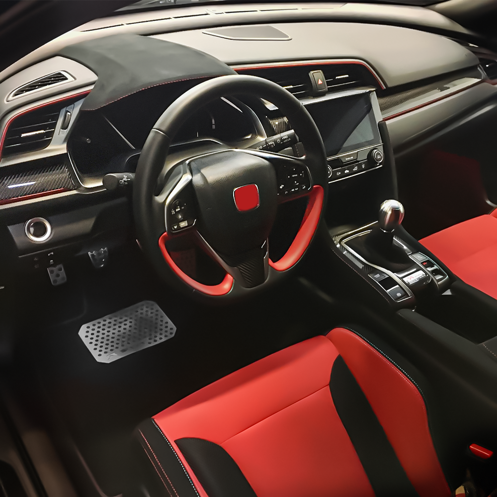 Dry Carbon Fiber Dashboard Panel Cover Trim For Honda Civic Type R FK8(LHD)