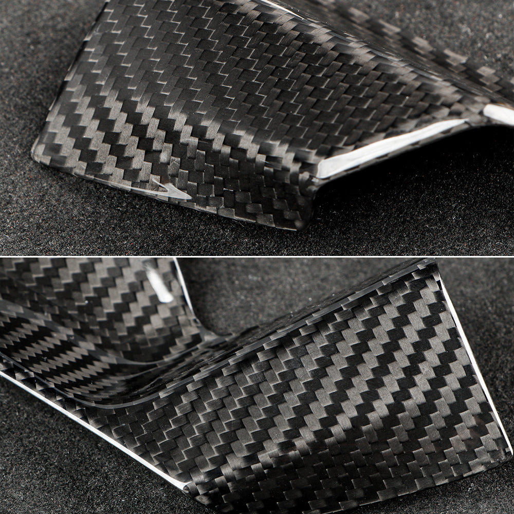 2pcs Dry Carbon Fiber Dashboard Panel Cover Trim For BMW M2 G87 2023-2024(LHD)