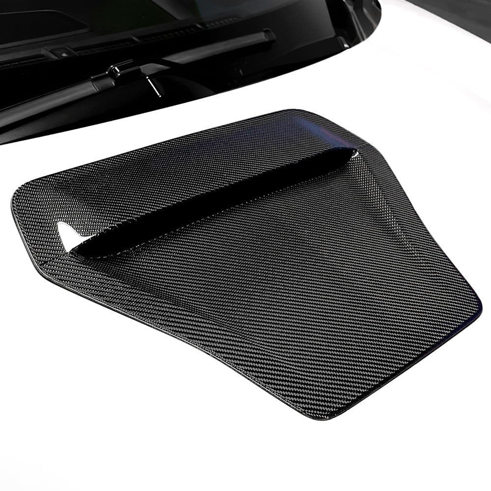 Real Carbon Fiber Hood Scoop Air Intake Vent Cover For Honda Civic Type R FK8