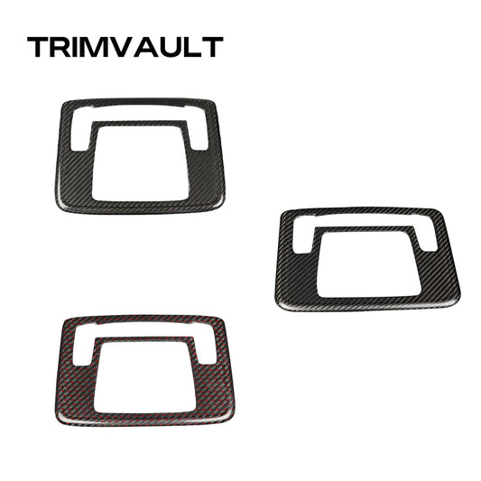 Carbon Fiber Car Reading Light Cover Trim Fit for 11th Gen Civic Type R FL5 Typer Front Roof Reading Lamp Cover Car Reading Light Panel Frame Overlay(Bright Black)