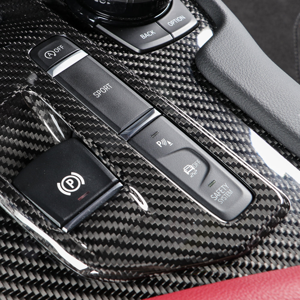 1pcs Real Carbon Fiber Gear Shift Panel Trim For GR Supra A90 MK5 2019+ (LHD)