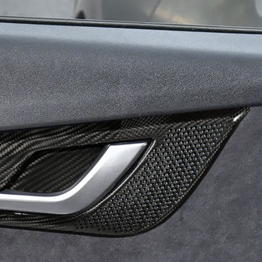 4pcs Real Carbon Fiber Inner Door Protective Cover for Kia EV6(LHD)