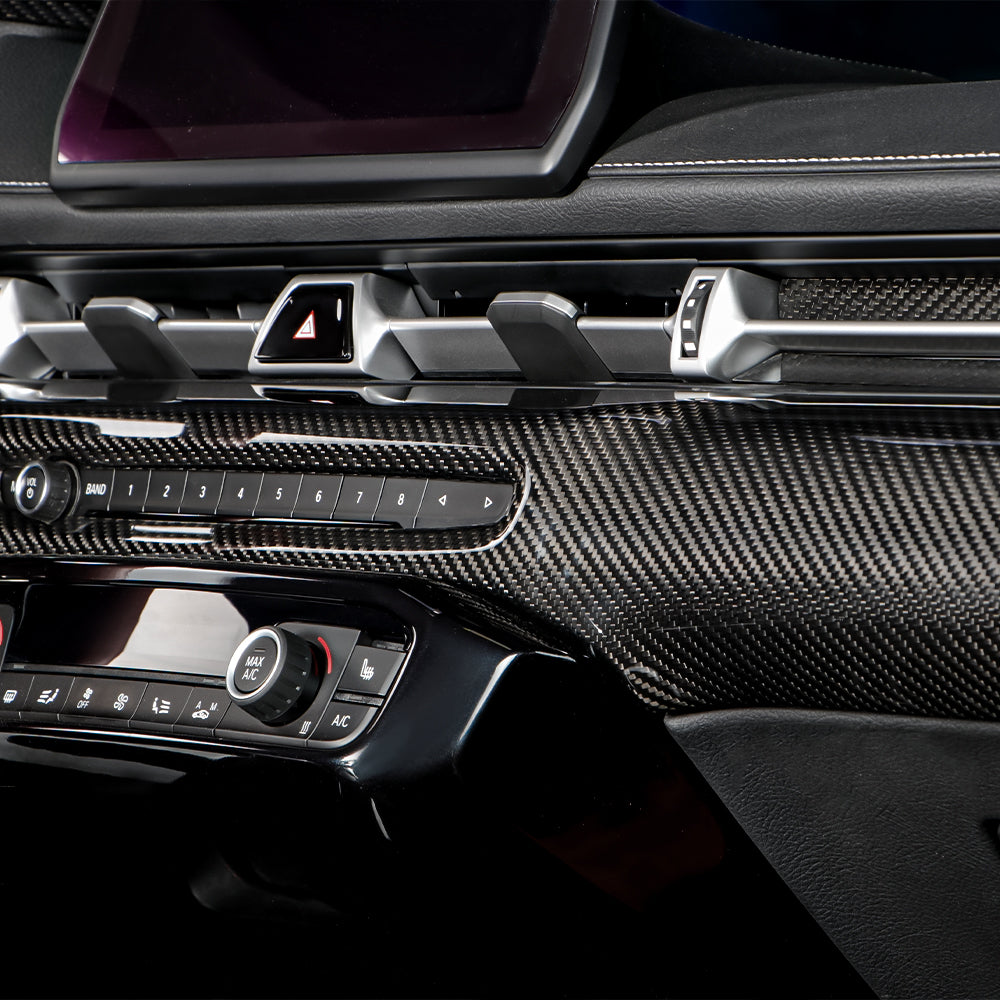 Dry Carbon Fiber Dashboard Cover Trim Passenger Side Fit For Supra A90 MK5(LHD)
