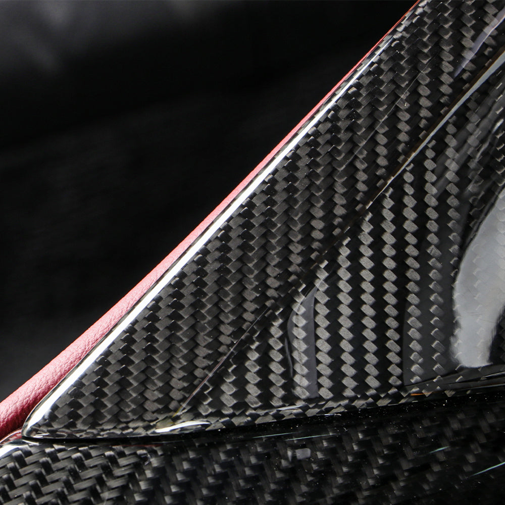Carbon Fiber Center Console Armrest Cover Central Gear Shift Side Trim Panel Sticker for Supra GR A90 MK5 Dashboard Cover Interior Accessories Gloss (Automatic Left Hand Drive)