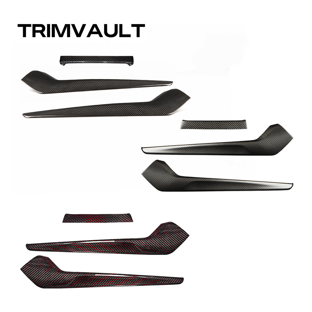 3pcs Matte Carbon Fiber Central Console Side Trim For Honda Civic Type R FL5 23+