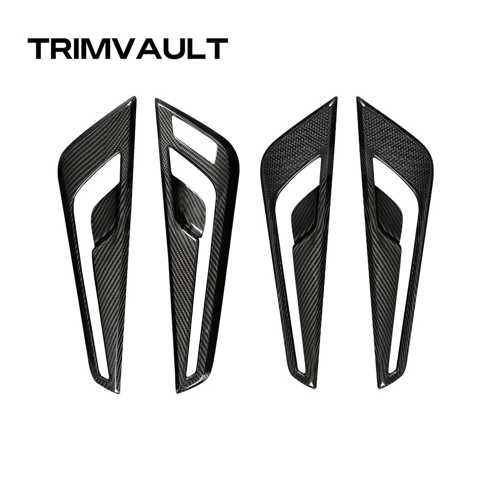 4pcs Real Carbon Fiber Inner Door Protective Cover for Kia EV6(LHD)