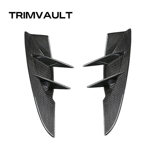 2pcs Carbon Fiber Front Fog Light Cover Front Bumper Spoiler for Supra A90 MK5