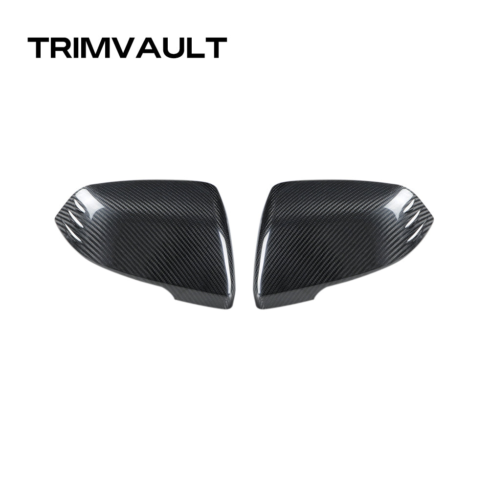 2pcs Dry Carbon Fiber Side Rearview Mirror Cover Caps For GR Supra MK5 A90 2019+