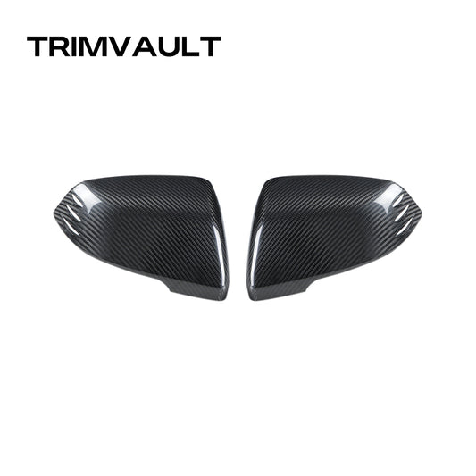 2pcs Dry Carbon Fiber Side Rearview Mirror Cover Caps For GR Supra MK5 A90 2019+