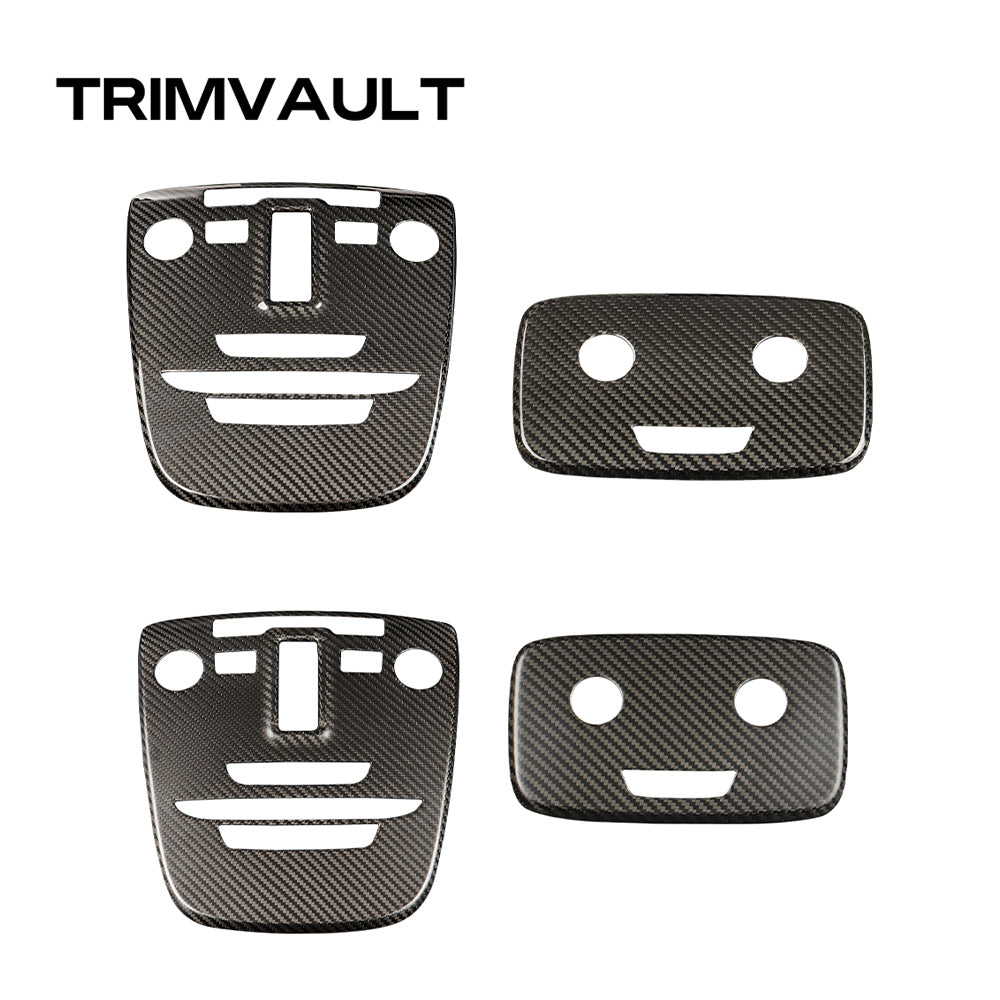 Real Carbon Fiber Rear Reading Light Panel Cover Trim For KIA EV6/GT/GT Line