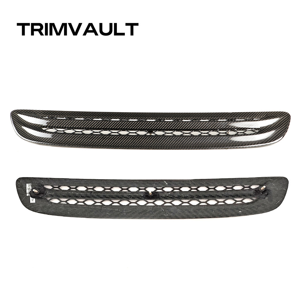 Gloss Carbon Fiber Hood Vent Scoop Cover Replacement For 11th Civic Type R FL5