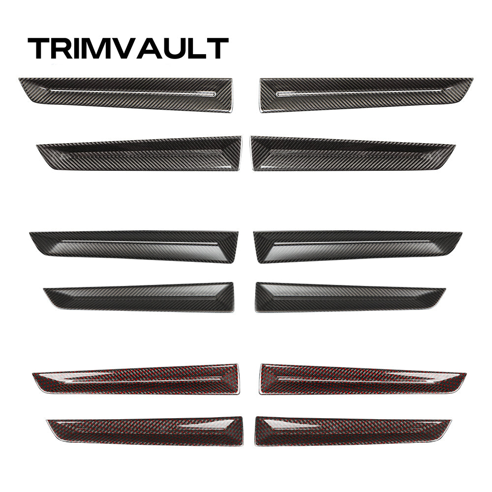 4pcs Real Carbon Fiber Inner Door Panel Stripes Trims For 11th Civic Type R FL5