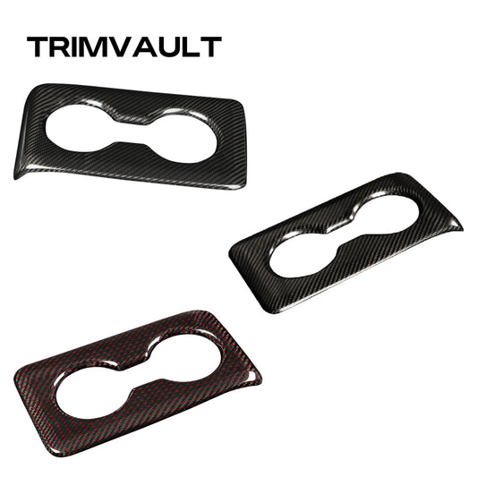 Dry Carbon Fiber Rear Cup Holder Cover for Honda Civic Type R FL5 Black Red