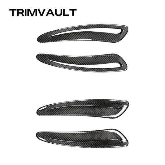 2pcs Real Carbon Fiber Hood Air Vent Trim Cover For Toyota Supra MK5 A90 2019+