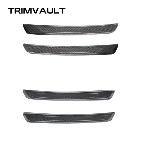 2pcs Dry Carbon Fiber Door Sill Trim Door Pedal Cover Fit Supra GR A90 MK5 2019+